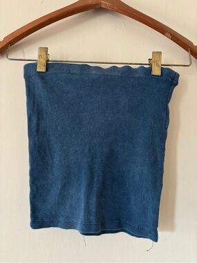 Women's Ribbed Strapless Camisole Tank — Blue